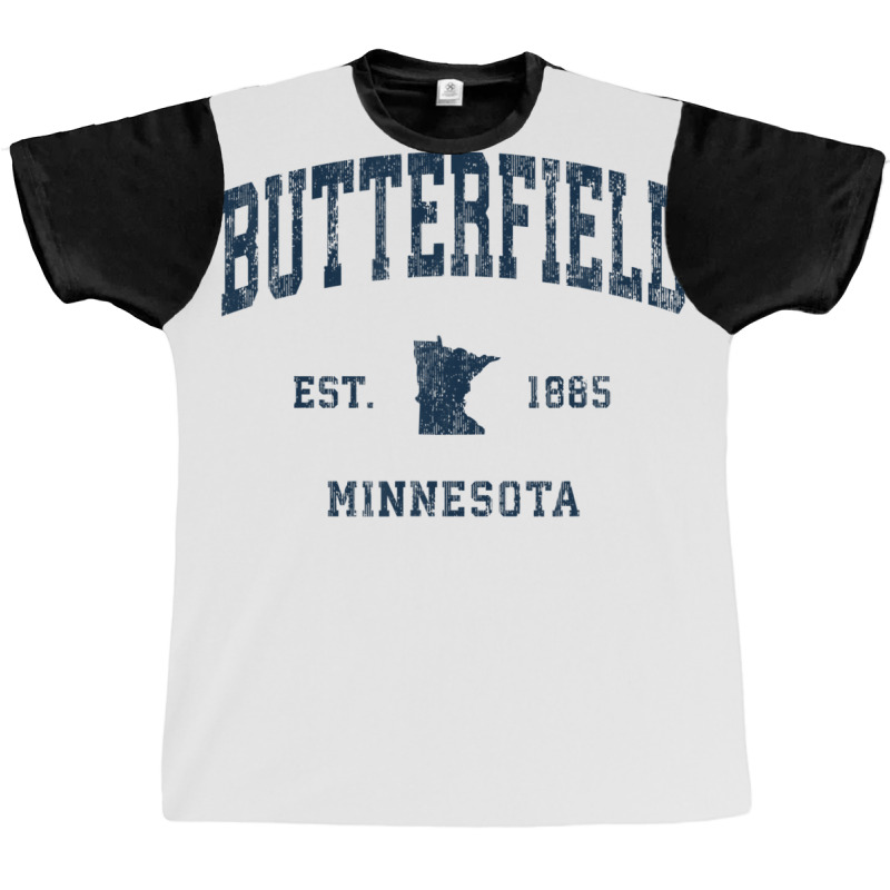 Butterfield Minnesota Mn Vintage Athletic Navy Sports Design Graphic T-shirt by legatgzlezy | Artistshot