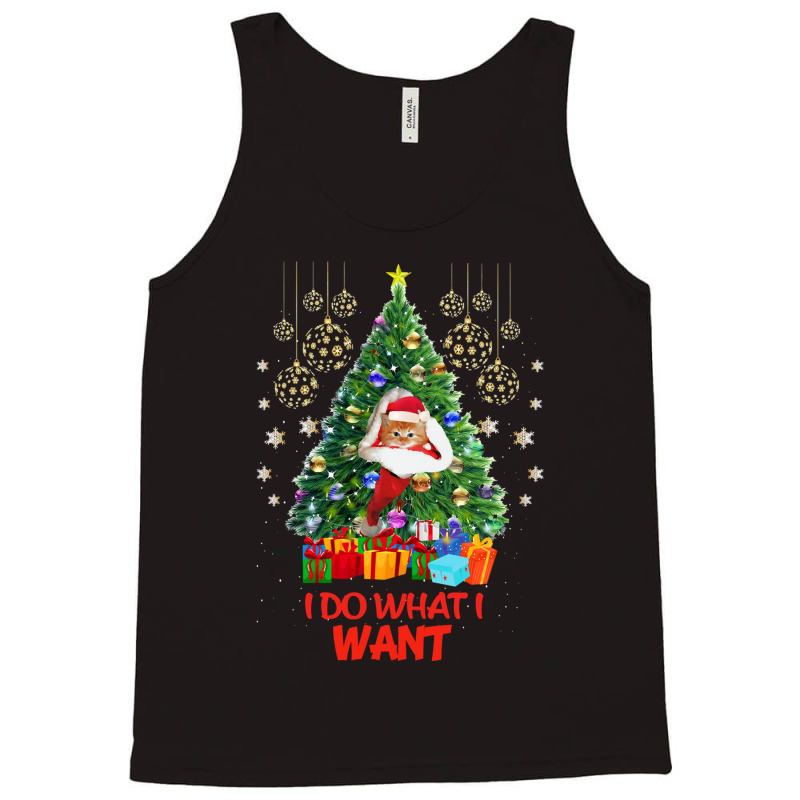 Black Cat Kitty Funny Cat Christmas Design Funny Cat Kitten Cat Tank Top by Hugo M Garney | Artistshot