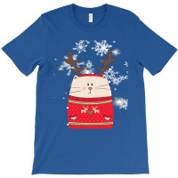 Cat Christmas Cute Cat Reindeer Christmas Costume Gift T-shirt | Artistshot