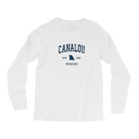 Canalou Missouri Mo Vintage Athletic Navy Sports Design Long Sleeve Shirts | Artistshot