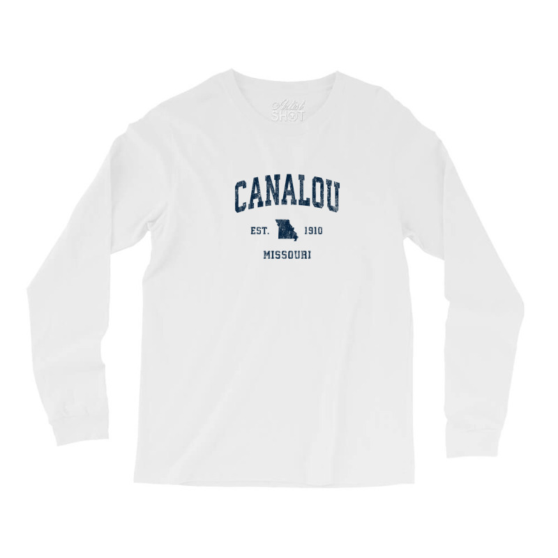 Canalou Missouri Mo Vintage Athletic Navy Sports Design Long Sleeve Shirts by legatgzlezy | Artistshot