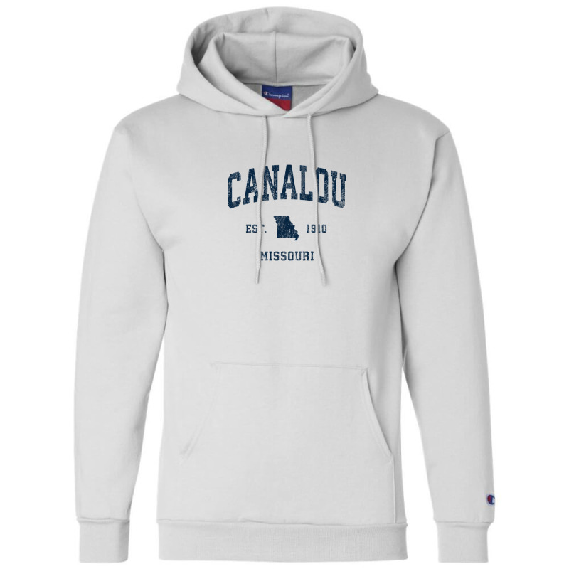 Canalou Missouri Mo Vintage Athletic Navy Sports Design Champion Hoodie by legatgzlezy | Artistshot