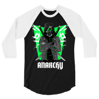 Limited Edition Ninja Warrior Anarchy 3/4 Sleeve Shirt | Artistshot