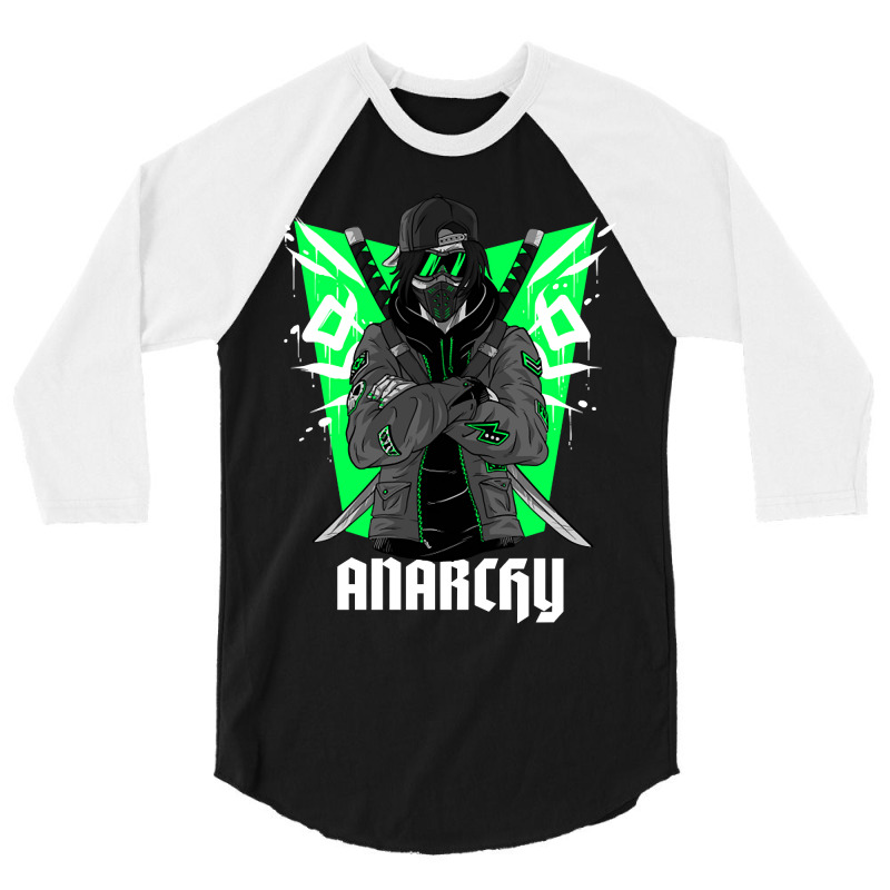 Limited Edition Ninja Warrior Anarchy 3/4 Sleeve Shirt by macklinsampson | Artistshot