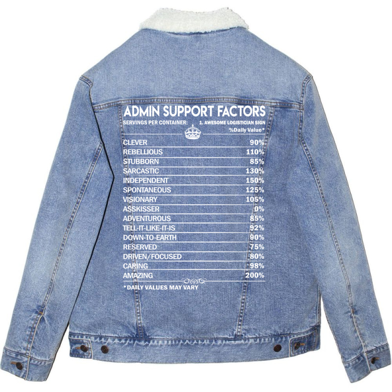 Limited Edition Admin Support T Shirt - Admin Support Factors Daily Gi Unisex Sherpa-Lined Denim Jacket by Jerhogen528 | Artistshot