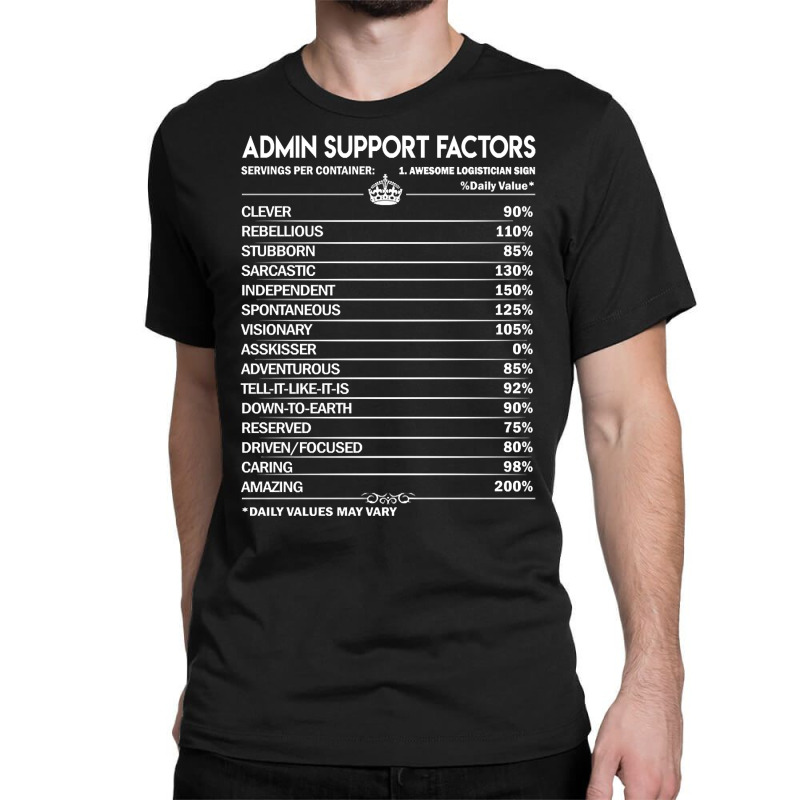 Limited Edition Admin Support T Shirt - Admin Support Factors Daily Gi Classic T-shirt by Jerhogen528 | Artistshot