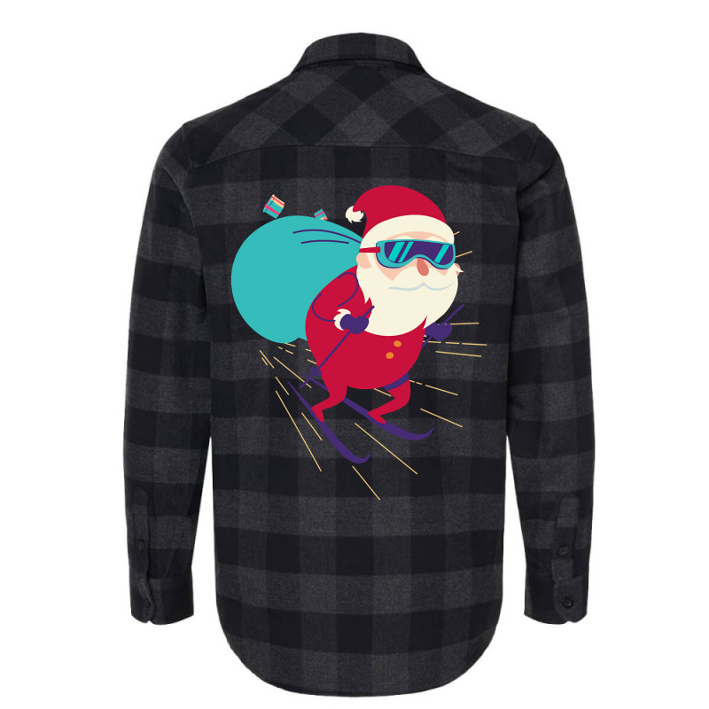 Hot Trend Santa Skiing (2) Flannel Shirt by poppyallen | Artistshot