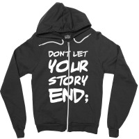 Don't Let Your Story End Retro Mental Health Awareness Month Zipper Hoodie | Artistshot