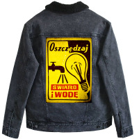 Hot Trend Save Energy And Water - Original Vintage Polish People's Rep Unisex Sherpa-lined Denim Jacket | Artistshot