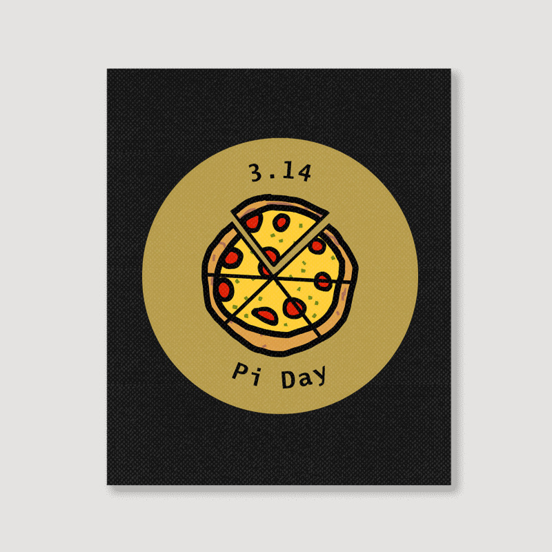 Trending 3.14 Pizza Pi Day Puns Gold Portrait Canvas Print | Artistshot