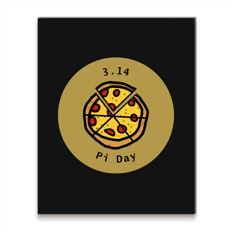 Trending 3.14 Pizza Pi Day Puns Gold Metal Print Vertical | Artistshot