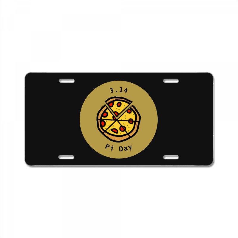 Trending 3.14 Pizza Pi Day Puns Gold License Plate | Artistshot