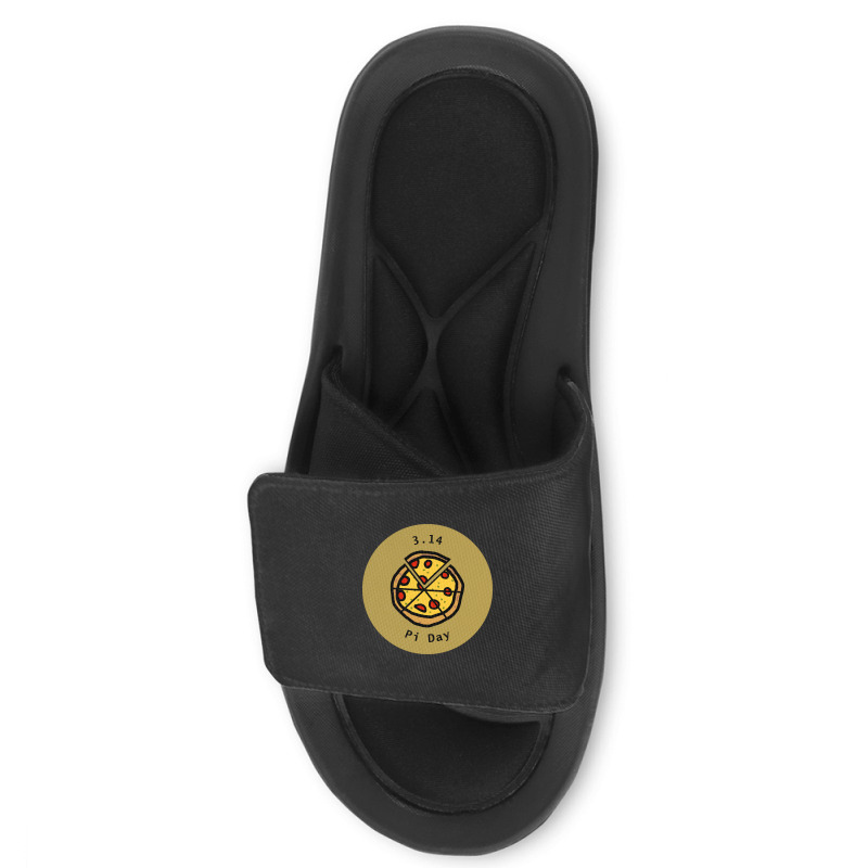 Trending 3.14 Pizza Pi Day Puns Gold Slide Sandal | Artistshot