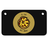 Trending 3.14 Pizza Pi Day Puns Gold Motorcycle License Plate | Artistshot