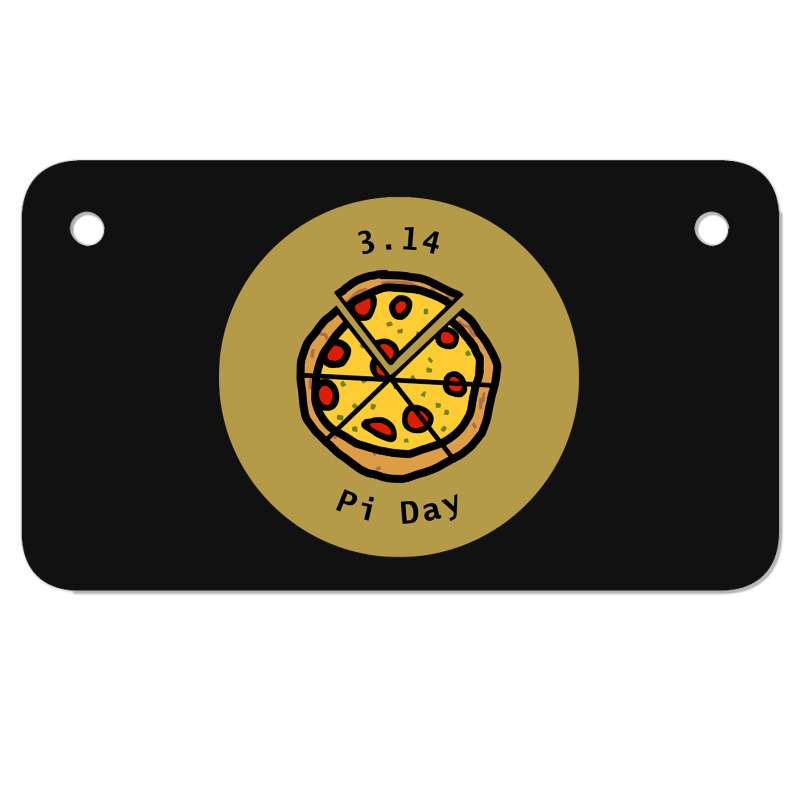 Trending 3.14 Pizza Pi Day Puns Gold Motorcycle License Plate | Artistshot