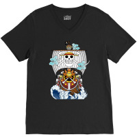 Trending One Piece Anime - Thousand Sunny Straw Hate Ship V-neck Tee | Artistshot