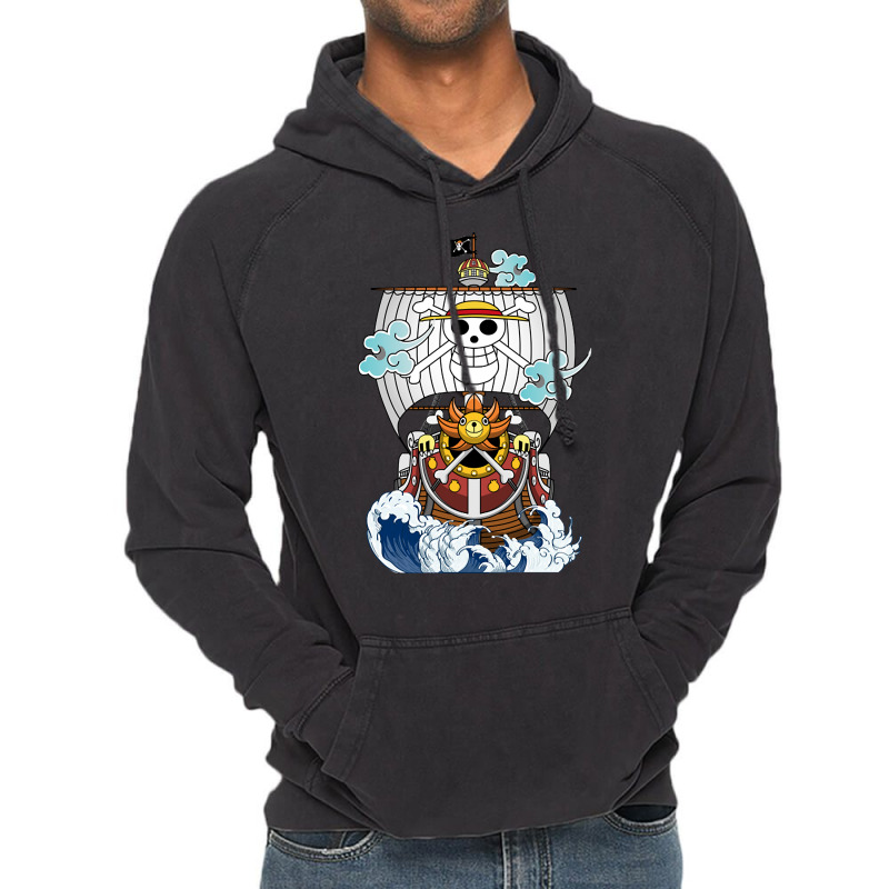 Trending One Piece Anime - Thousand Sunny Straw Hate Ship Vintage Hoodie by fenderbendable | Artistshot