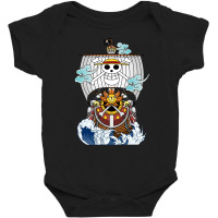 Trending One Piece Anime - Thousand Sunny Straw Hate Ship Baby Bodysuit | Artistshot