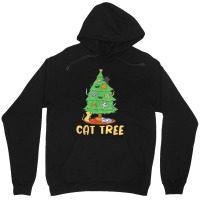 Cat Tree With Cats And Christmas Tree Unisex Hoodie | Artistshot