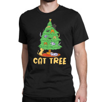 Cat Tree With Cats And Christmas Tree Classic T-shirt | Artistshot