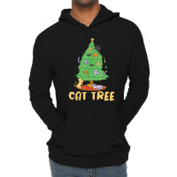 Cat Tree With Cats And Christmas Tree Lightweight Hoodie | Artistshot