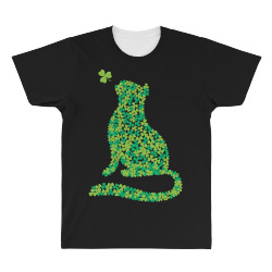 shamrock cat happy saint patricks day All Over Men's T-shirt | Artistshot