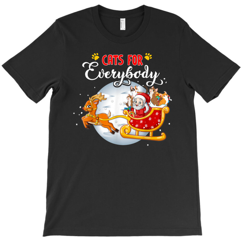 Cats For Everybody Funny Christmas For Cat Santa Lover T-Shirt by Hugo M Garney | Artistshot