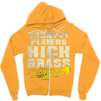 Trumpet Player Kick Brass Classic  Nostalgia Zipper Hoodie | Artistshot