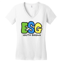 Esg South Bronx 70s Hip Hop Punk Tribute Women's V-neck T-shirt | Artistshot