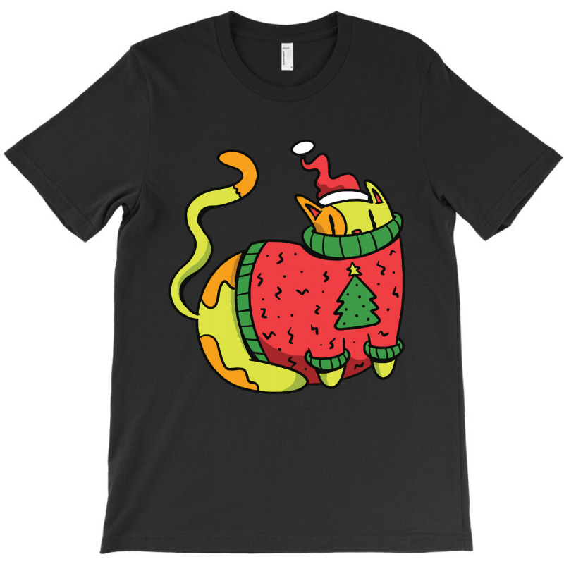 Christmas Cat Cat Christmas T-Shirt by Hugo M Garney | Artistshot