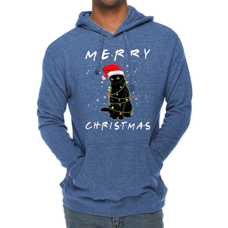 Christmas Cat For Men Funny Cat Christmas Pajama Decoration Lightweight Hoodie by Hugo M Garney | Artistshot