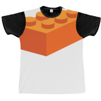 Building Blocks That Lock   Orange & Teal Graphic T-shirt | Artistshot