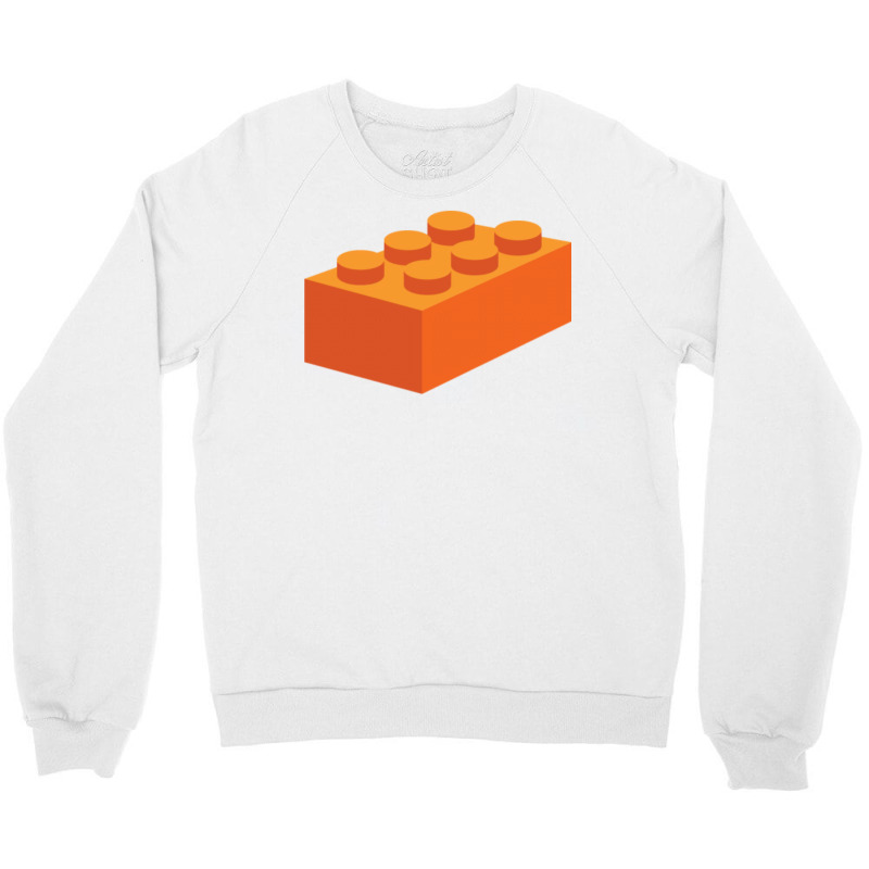 Building Blocks That Lock   Orange & Teal Crewneck Sweatshirt by fieldingnortheast | Artistshot