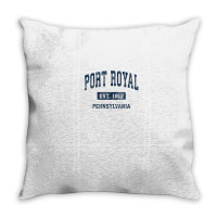 Port Royal Pennsylvania Pa Vintage Athletic Sports Design Throw Pillow | Artistshot