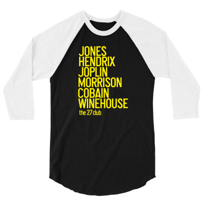 Jones Hendrix Morrison Joplin Cobain.. 3/4 Sleeve Shirt Designed By Sarahtina