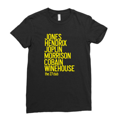 Jones Hendrix Morrison Joplin Cobain.. Ladies Fitted T-shirt Designed By Sarahtina