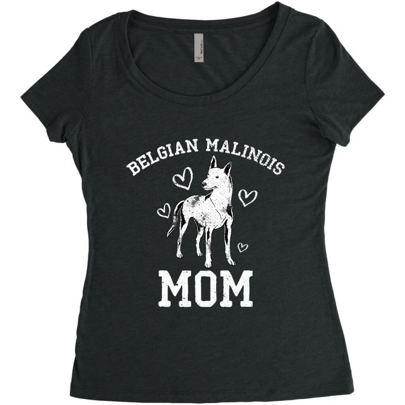 Dog Owner Belgian Malinois Mom Mothers Day Belgian Malinois Women's Triblend Scoop T-shirt by casaniuy89 | Artistshot