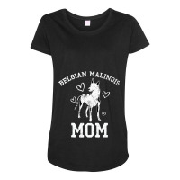 Dog Owner Belgian Malinois Mom Mothers Day Belgian Malinois Maternity Scoop Neck T-shirt | Artistshot