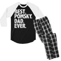 Hot Trend Best Pomsky Dad Ever Dog Owner Daddy Father's Day Men's 3/4 Sleeve Pajama Set | Artistshot