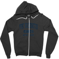 Port Washington New York Ny Vintage Athletic Sports Design Zipper Hoodie | Artistshot