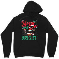 Merry And Bright Black Cat Christmas Merry And Bright Black Cat Christ Unisex Hoodie | Artistshot