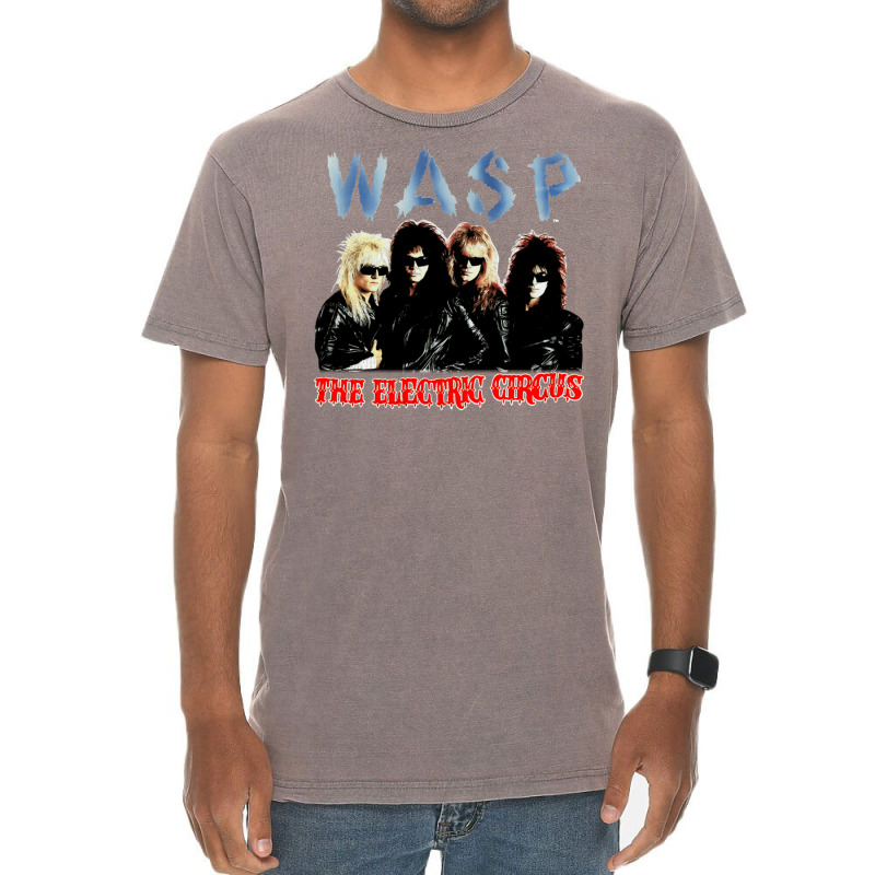 Wasp 1987 The Electric Circus Tour Concert Classic  Nostalgia Yellow Vintage T-shirt | Artistshot