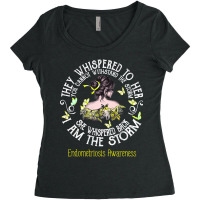 Trending Women She Whispered I Am The Storm Endometriosis Awareness Women's Triblend Scoop T-shirt | Artistshot