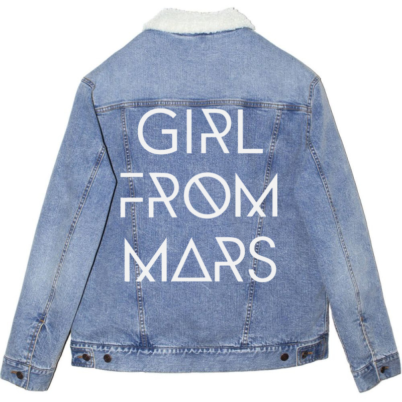 Girl From Mars Unisex Sherpa-Lined Denim Jacket by sheryntrenkk | Artistshot