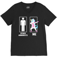 Funny Unicorn Dabbing Other Arborists Me V-neck Tee | Artistshot