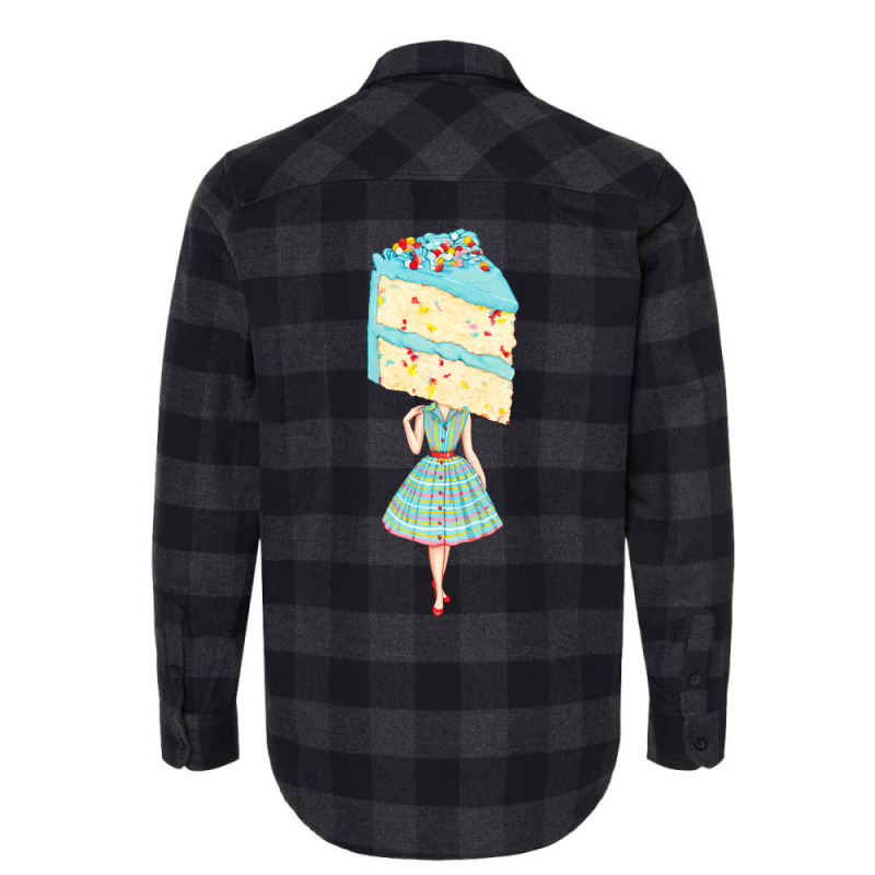 Cake Head Pin Up  Birthday Funfetti Flannel Shirt by fieldingnortheast | Artistshot