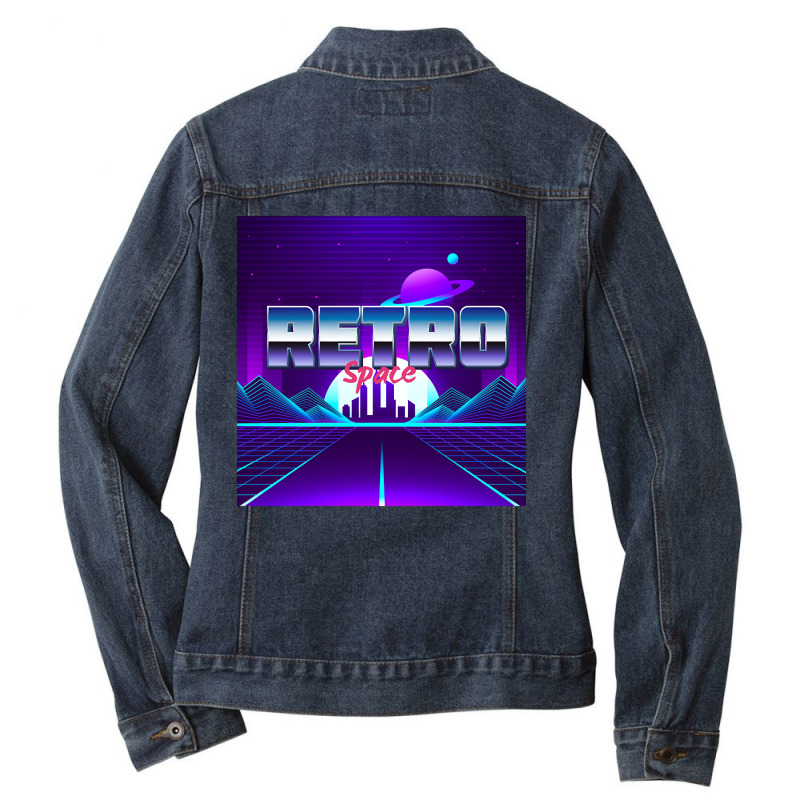 Hot Trend Retro Space Vintage Ladies Denim Jacket by Jankonen637 | Artistshot