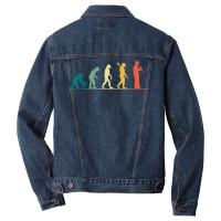 Vintage Evolution Of Clarinet Player T Shirt Men Denim Jacket | Artistshot