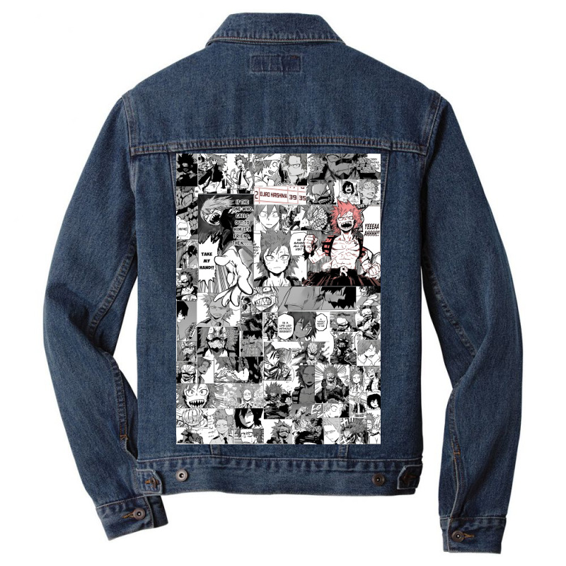 Red Riot Manly Hearted Hero Men Denim Jacket | Artistshot