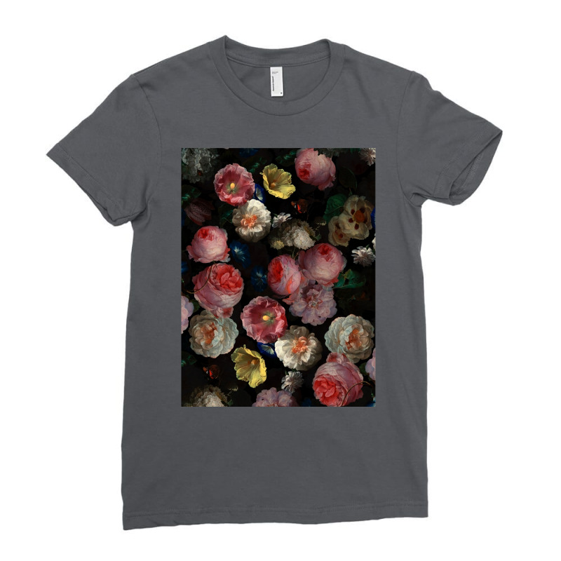 Antique Jan Davidsz De Heem Botanical Night Garden Poster Nostalgia Ladies Fitted T-Shirt by yemouyendrib | Artistshot